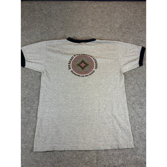 VINTAGE Ben Harper & The Innocent Criminals Band Shirt Men Large Gray Ringer Tee - Picture 2 of 8